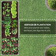 OUTSUNNY - Jardinière sur roulettes - jardinière rectangulaire - inserts d'irrigation, feutre de drainage inclus - métal bois de sapin gris - vignette