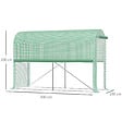 OUTSUNNY - Serre de jardin serre à tomates dim. 3L x 1l x 2H m porte zippée déroulante 2 fenêtres latérales enroulables acier PE haute densité vert - vignette