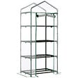 OUTSUNNY - Serre de jardin balcon étagère serre 4 niveaux 0,7L x 0,5l x 1,6H m acier époxy bâche amovible PVC haute densité transparente - vignette