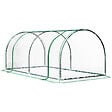 OUTSUNNY - Serre de jardin tunnel serre à  tomates dim. 2L x 1l x 0,8H m 2 portes zippées bâche PVC transparent acier époxy vert - vignette