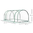 OUTSUNNY - Serre de jardin tunnel serre à  tomates dim. 2L x 1l x 0,8H m 2 portes zippées bâche PVC transparent acier époxy vert - vignette