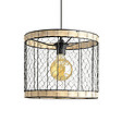 C-CREATION - Suspension rotin naturel - Suraya - Noir - Culot E27 - vignette