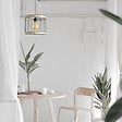 C-CREATION - Suspension rotin naturel - Suraya - Noir - Culot E27 - vignette