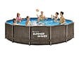 SUMMER WAVES - Piscine tubulaire Active Frame Pool ronde effet rotin 4,57 x 1,06 m - Summer Waves - vignette