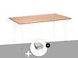 JARDILINE - Ensemble repas table de jardin rectangulaire en bois teck Maldives avec 4 fauteuils Maldive - Jardiline - vignette