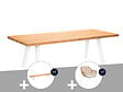 JARDILINE - Ensemble table de jardin en teck Seychelles + 2 bancs en teck + 2 fauteuils - 10 places - Jardiline - vignette