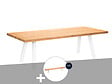 JARDILINE - Ensemble table de jardin en teck Seychelles + 2 bancs en teck - Jardiline - vignette