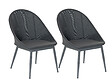 JARDILINE - Lot de 2 Fauteuils de jardin en aluminium avec coussin gris Fuerte Ventura - Jardiline - vignette