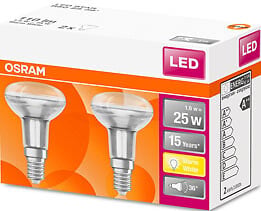 OSRAM - 2 Spots LED R50 verre clair E14 blanc chaud 1,5W - large