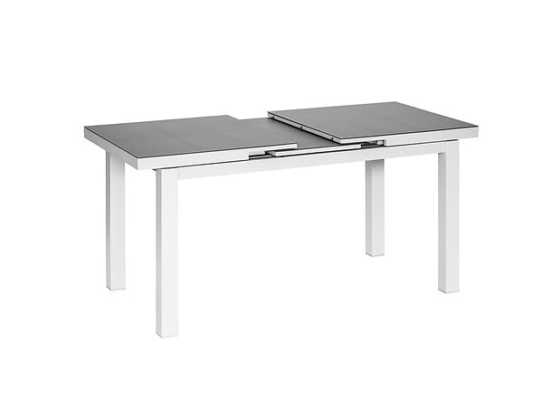 JARDILINE - Table et chaise de jardin en aluminium gris perle Ibiza Perle avec 8 chaises - Jardiline - large