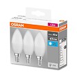 LEDVANCE - Ampoules LED flamme - Lot de 3 E14 4,9W Blanc froid - vignette