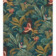 RASCH - Papier peint RASCH vinyle sur intissé motif jungle nocturne vert - vignette