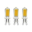 XANLITE - Lot de 3 ampoules LED capsule Xanlite G9, puissance 2W, flux 200 lm, lumière blanc naturel 4000 K, angle 300°, verre transparent, usage intérieur éclairage d’ambiance - vignette