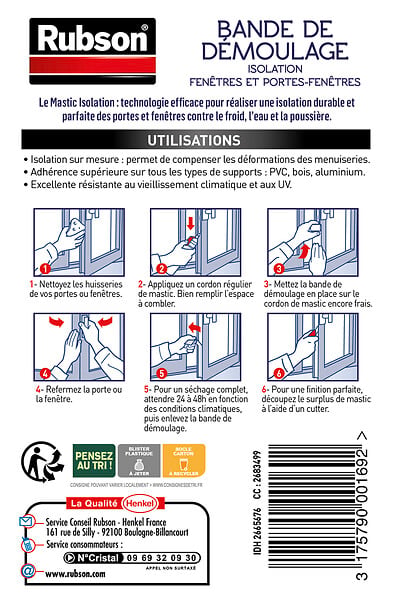 RUBSON - Bande de démoulage polyéthylène Easy Service 25m - large