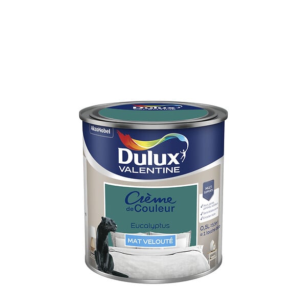 DULUX VALENTINE - Peinture Crème de Couleur - Eucalyptus - Mat - 0,5L - large
