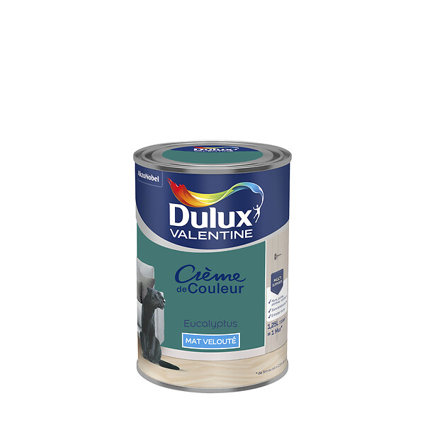 DULUX VALENTINE - Peinture Crème de Couleur - Eucalyptus - Mat - 1,25L - large