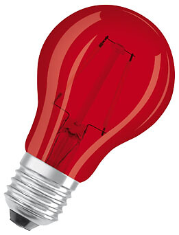 OSRAM - Ampoule LED standard - Verre - Rouge déco - E27 chaud - large