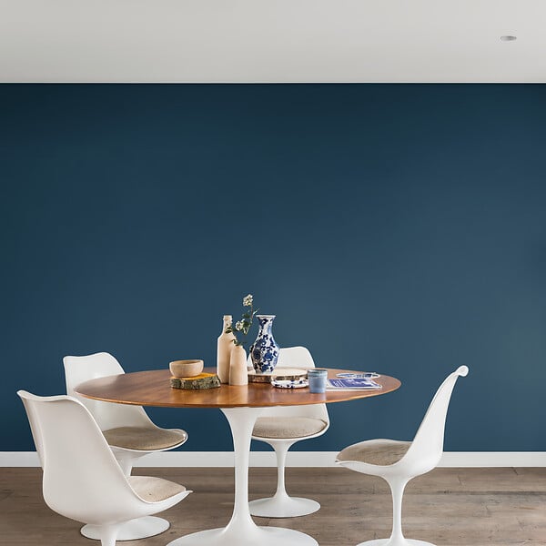 DULUX VALENTINE - Peinture Crème de Couleur - Bleu Paon - Mat - 1,25L - large