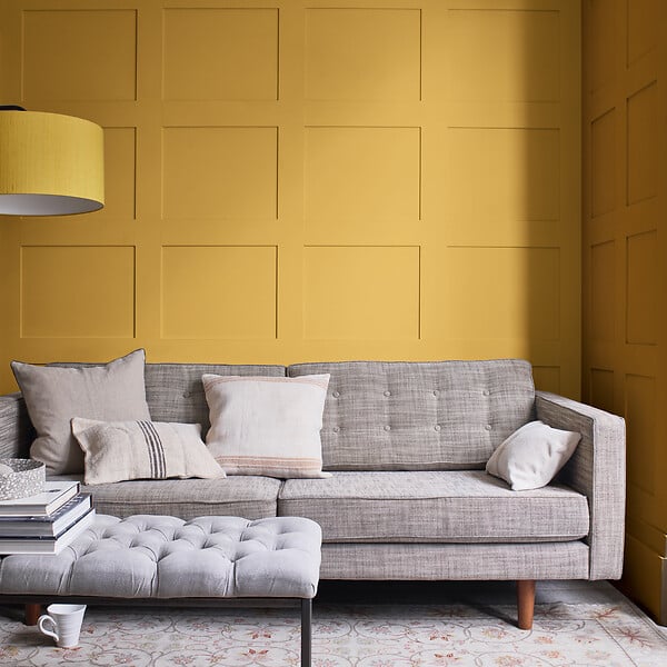 DULUX VALENTINE - Peinture Crème de Couleur - Jaune Safrané - Satin - 1,25L - large