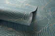 GRANDECO - Papier peint intissé Isa - Bleu teal - L.10.05m x l.53cm - vignette