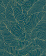 GRANDECO - Papier peint intissé Isa - Bleu teal - L.10.05m x l.53cm - vignette