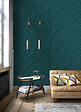 GRANDECO - Papier peint intissé Isa - Bleu teal - L.10.05m x l.53cm - vignette