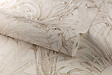 GRANDECO - Papier vinyle - Motif aliare - Blanc et or - vignette