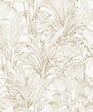 GRANDECO - Papier vinyle - Motif aliare - Blanc et or - vignette