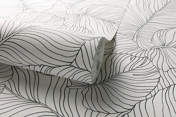 GRANDECO - Panneau décoratif intissé motif Isa - Blanc - large