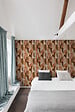 GRANDECO - Papier peint Dufy all over terracotta - L10xl0,53m - vignette