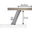 CENTRALE BRICO - Support De Snack Lux En Aluminium Finition Inox Brossé Lot De 2 - vignette
