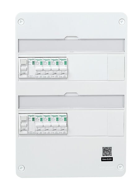 SCHNEIDER ELECTRIC - Tableau électrique pré équipé Resi9 du T1 au T2 2 rangées 26 modules - large
