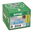 SPAX - 100 Vis Avec Filetage De Fixation 4,5x60 Spax Façade Inox A2 - Bois Résineux - vignette