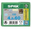 SPAX - 100 Vis Avec Filetage De Fixation 4,5x60 Spax Façade Inox A2 - Bois Résineux - vignette