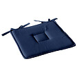 C MA DECO - Galette de chaise nouettes coton - Bleu marine - 40x40x2cm - vignette