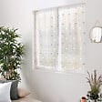 C MA DECO - Paire de voilages pois brodé - Blanc argent - 2x60x160cm - vignette
