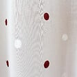 C MA DECO - Paire de voilages pois brodé finition droite 2x60x160cm bordeaux blanc - vignette