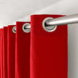 C MA DECO - Rideau coton à œillets - rouge - L.135xH.240cm - vignette