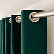 C MA DECO - Rideau coton à œillets - Vert foncé - L.135xl.240cm - vignette