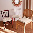 C MA DECO - Galette chaise piquée 16pts nouettes - Écru - 38x38x5cm - vignette