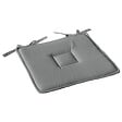 C MA DECO - Galette de chaise carrée avec nouettes - Gris - 40x40cm - vignette