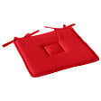 C MA DECO - Galette de chaise avec nouettes - Rouge - L.40xl.40xEp.2cm - vignette