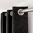 C MA DECO - Rideau occultant motif frappé, 8 oeillets 140x240cm noir - vignette