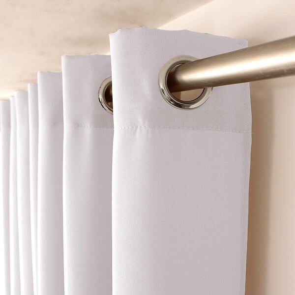 C MA DECO - Rideau 100% Polyester - Œillets - Blanc - 140x240cm - large