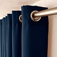 C MA DECO - Rideau 100% Polyester - Œillets - Bleu marine - 140x240cm - vignette