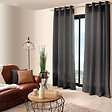 C MA DECO - Rideau 8 œillets 140x240cm gris foncé - vignette