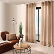 C MA DECO - Rideau 8 oeillets 140x240cm naturel - vignette