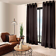 C MA DECO - Rideau 8 œillets en polyester noir - 140x240cm - vignette
