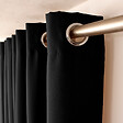 C MA DECO - Rideau 8 œillets en polyester noir - 140x240cm - vignette