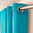 C MA DECO - Rideau à œillets en polyester - Turquoise - H.240xL.140cm - vignette